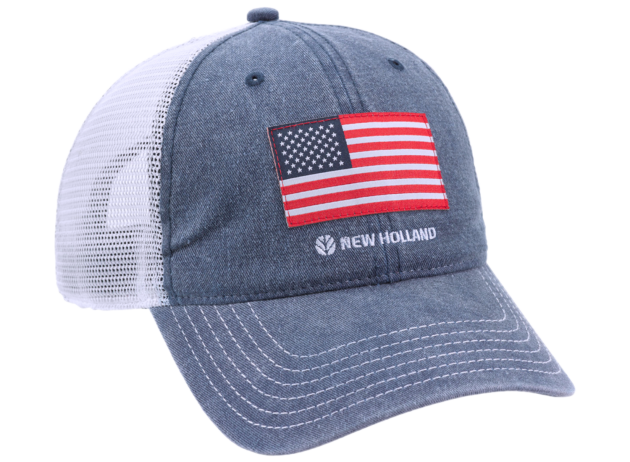 new holland USA flag cap