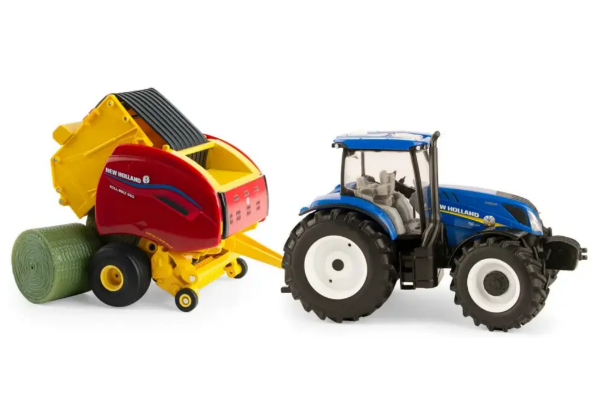 new holland tractor and baler toy